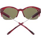 VINITA, Red Streaky Acetate with Shiny Silver Metal-Mineral Polarized 555nm Cat 3 to 3, hi-res image number null